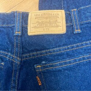 Levi's 619 Orange Tag Vintage Men’s Size 32 (label 34) Fit Jeans in Dark Wash